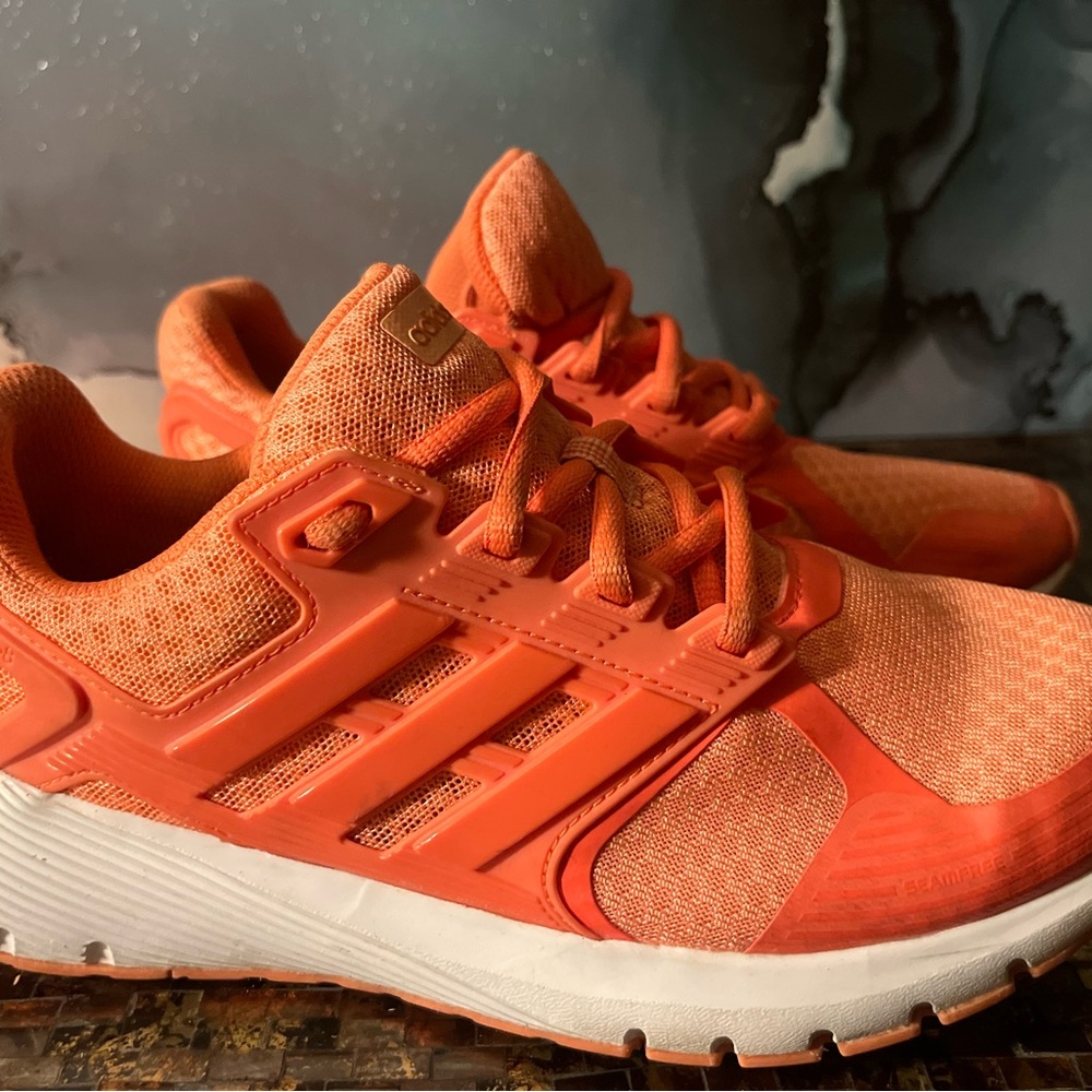 Adidas Orange Athletic Sneakers Great Condition!!